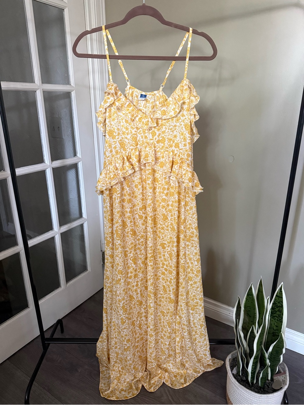 Old Navy Yellow Maxi Dress (L Tall)